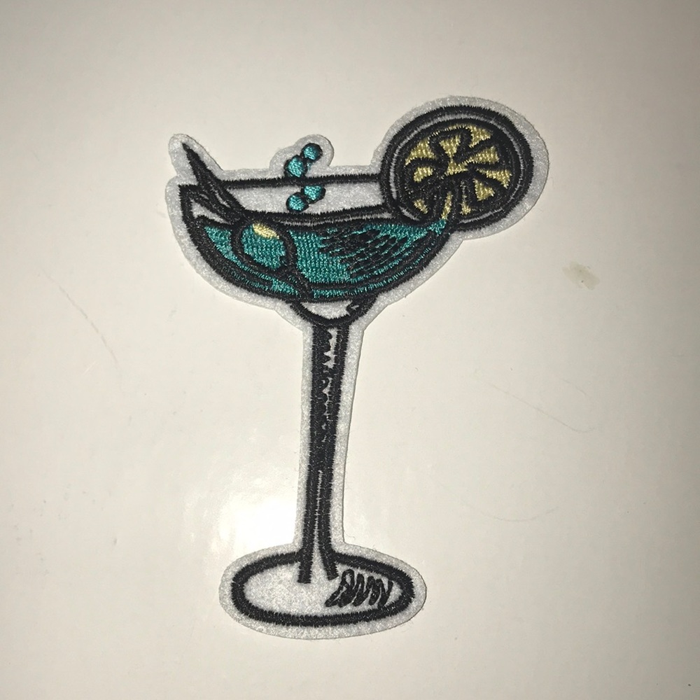 Blue Cocktail Iron on Patch 🧡 Accepting Offers 🧡